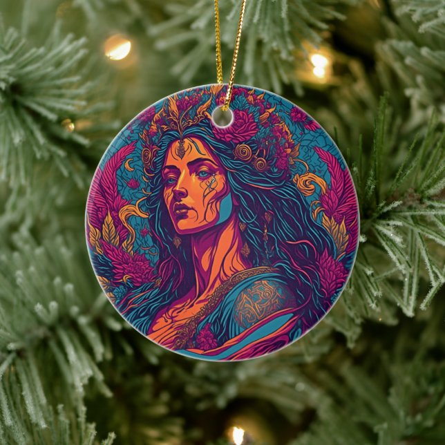 Aphrodite's Embrace: Goddess of Love Ceramic Tree Decoration (Tree)