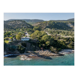 Aphrodite's hidden beach Paphos, Cyprus Poster