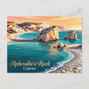Aphrodite's Rock Cyprus Postcard