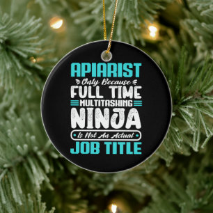Apiarist Beekeeping Job Profession Apiary Career Ceramic Tree Decoration