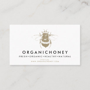 Apiarist Honey Gold Bumble Bee Business Card