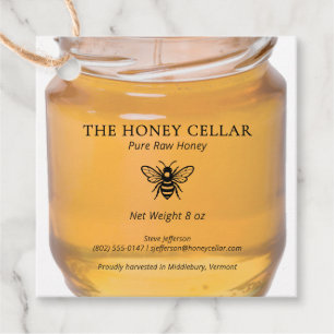Apiary Beekeeper Honey Artisan Custom Logo Jar Tag