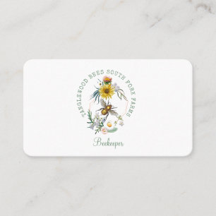 Apiary Beekeeper Honey Bee Floral Business Card