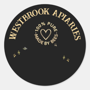 Apiary Beekeeper's Product Label Beehives Black