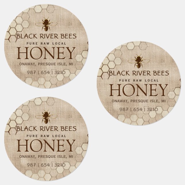 Apiary Business Patch with Honeycomb and Bee Honey (Group)