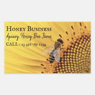 Apiary Honey Business Rectangular Sticker