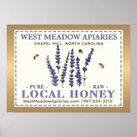 Apiary Name Farmer's Market Gold Local Honey