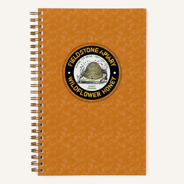 Apiary Name Goldenrod Beekeeper's Notebook (Front)