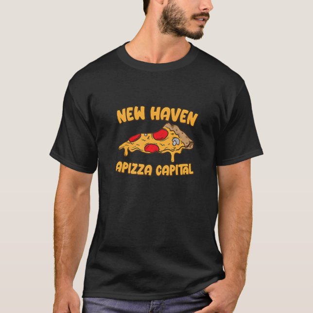 Apizza Ct Pizza Capital Of The World New Haven Con T-Shirt (Front)