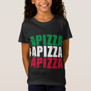 Apizza Italian Flag New Haven Style Pizza T-Shirt