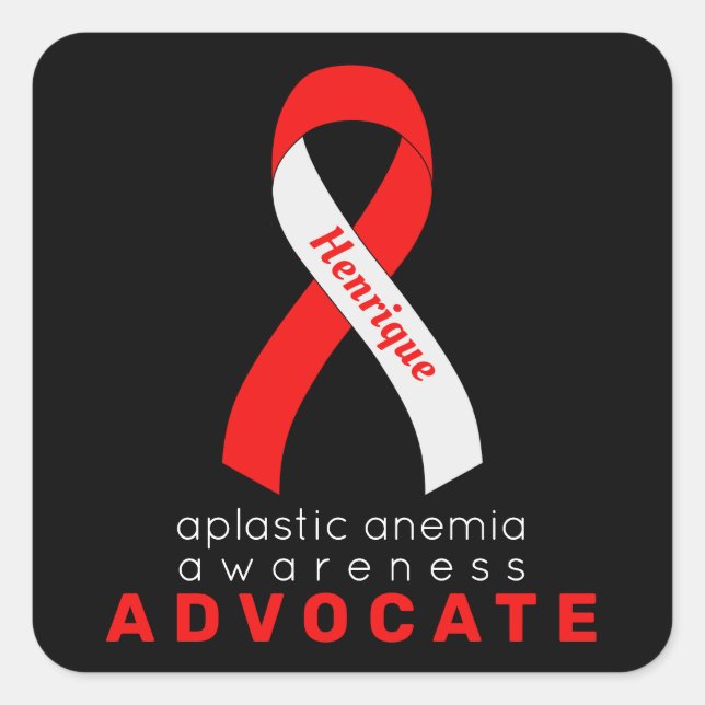Aplastic Anaemia Advocate Black Square Sticker (Front)