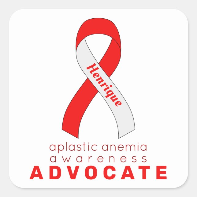 Aplastic Anaemia Advocate White Square Sticker (Front)