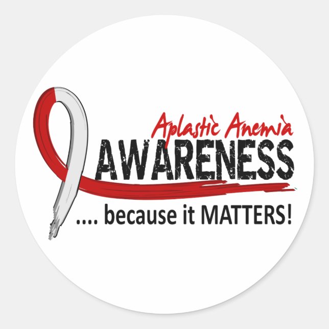 Aplastic Anaemia Awareness 2 Classic Round Sticker (Front)