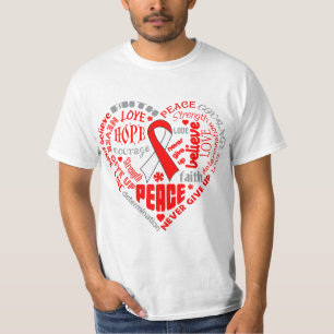 Aplastic Anaemia Awareness Heart Words T-Shirt