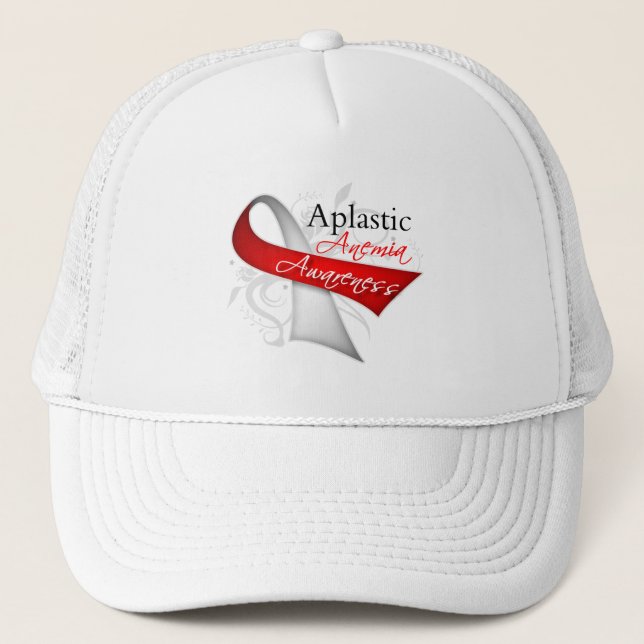 Aplastic Anaemia Awareness Ribbon Trucker Hat (Front)