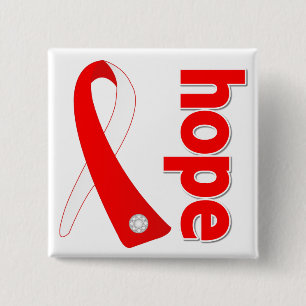 Aplastic Anaemia Hope Ribbon 15 Cm Square Badge