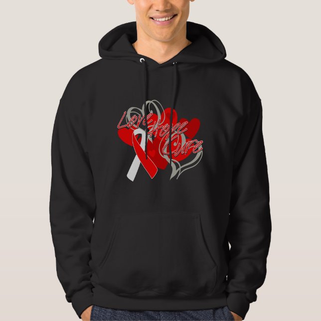 Aplastic Anaemia Love Hope Cure Hoodie (Front)