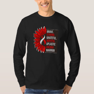 Aplastic Anaemia Survivor Flower Anaemic Warrior T-Shirt