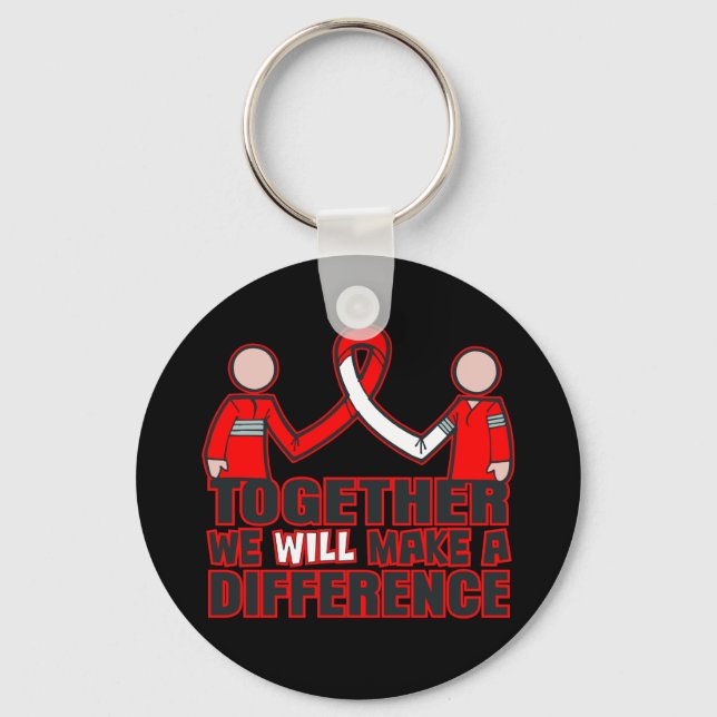 Aplastic Anaemia Together We Will Make A Differenc Key Ring (Front)
