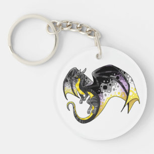 Aplatonic Pride Dragon Key Ring