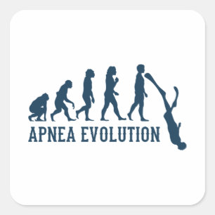 Apnea Evolution Freediver Free Diving Free Diver Square Sticker