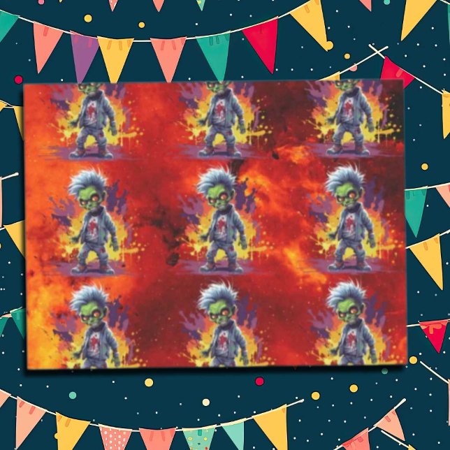 Apocalypse Birthday Zombie Boy Tissue Paper (Zombie Walkers,  Your birthday party won't be complete without an array of gruesome zombie props! )