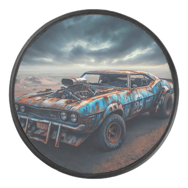 Apocalypse Classic Chevy Camaro  Hockey Puck (Front)
