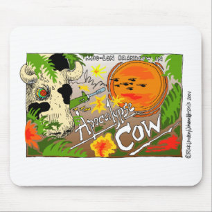 Apocalypse Cow Funny Gifts Tees Cards Etc. Mouse Mat