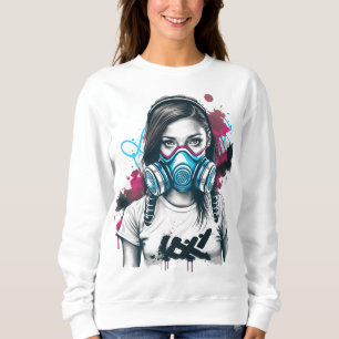 Apocalypse Girl Gas Mask  Sweatshirt