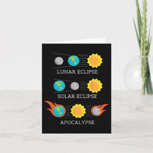 Apocalypse Lunar Solar Eclipse Space Card