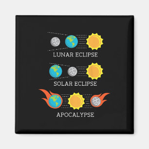 Apocalypse Lunar Solar Eclipse Space  Magnet
