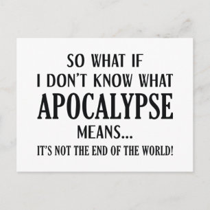Apocalypse Meaning Postcard