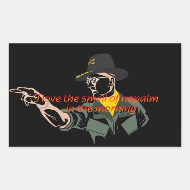 Apocalypse now napalm quote sticker (Front)