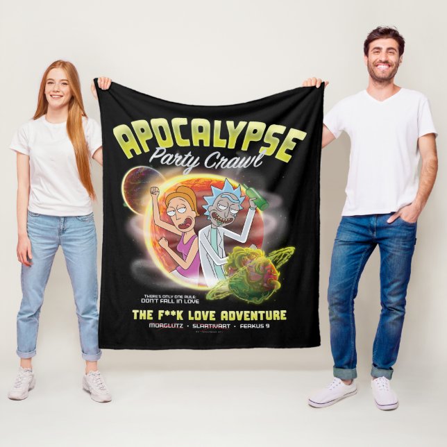 Apocalypse Party Crawl Fleece Blanket (In Situ)