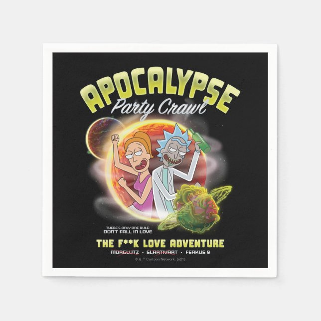 Apocalypse Party Crawl Napkin (Front)