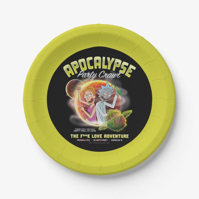 Apocalypse Party Crawl Paper Plate (Front)