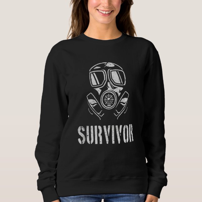 Apocalypse Survivor Gas Mask Sweatshirt (Front)