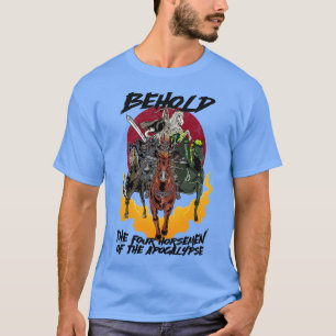 Apocalyptic Elegance: The Four Horsemen Design T-Shirt