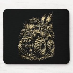 Apocalyptic Monster Truck in Ruins Mouse Mat