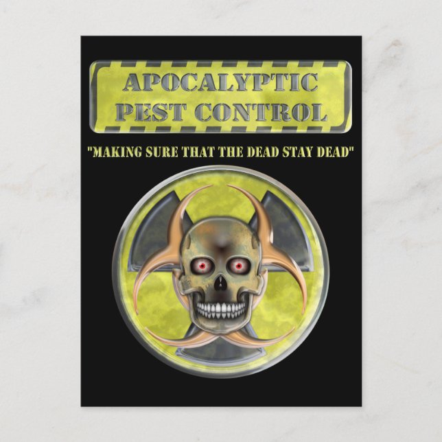 Apocalyptic Pest Control Postcard (Front)