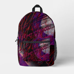 Apocalyptic Red Moon Printed Backpack