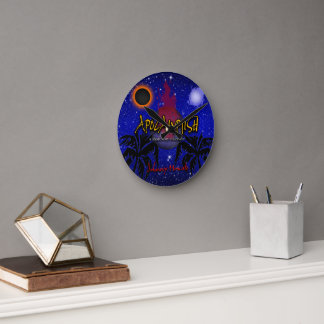 Apocalyptish Book Cover Round Clock