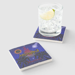 Apocalyptish Book Cover Stone Coaster