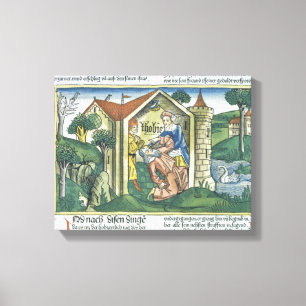 Apocrypha: Tobit is blinded by sparrow's droppings Canvas Print