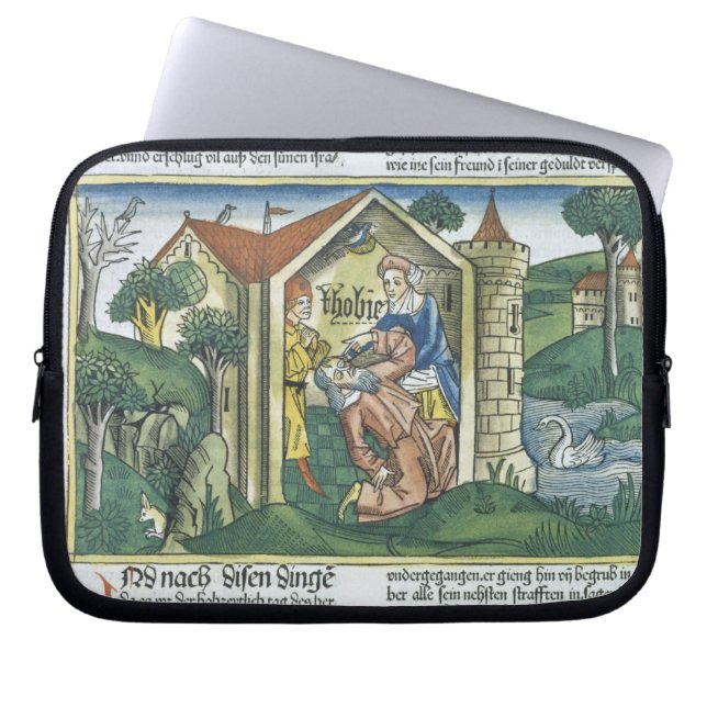 Apocrypha: Tobit is blinded by sparrow's droppings Laptop Sleeve (Front)