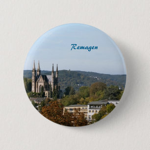 Apollinaris church in Remagen, Germany 6 Cm Round Badge