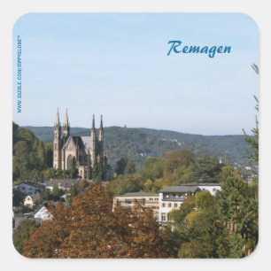 Apollinaris church in Remagen, Germany Square Sticker