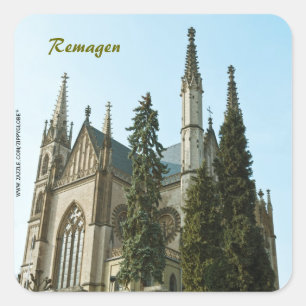 Apollinaris Church in Remagen, Germany Square Sticker