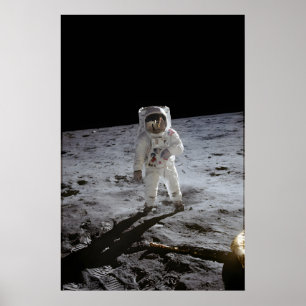 Apollo1 Buzz Aldrin Walking on the Moon - NASA Poster