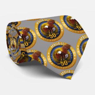 Apollo 11 50th Anniversary Golden Eagle and Moon - Tie